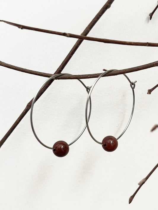 Jasper Bead Earrings
