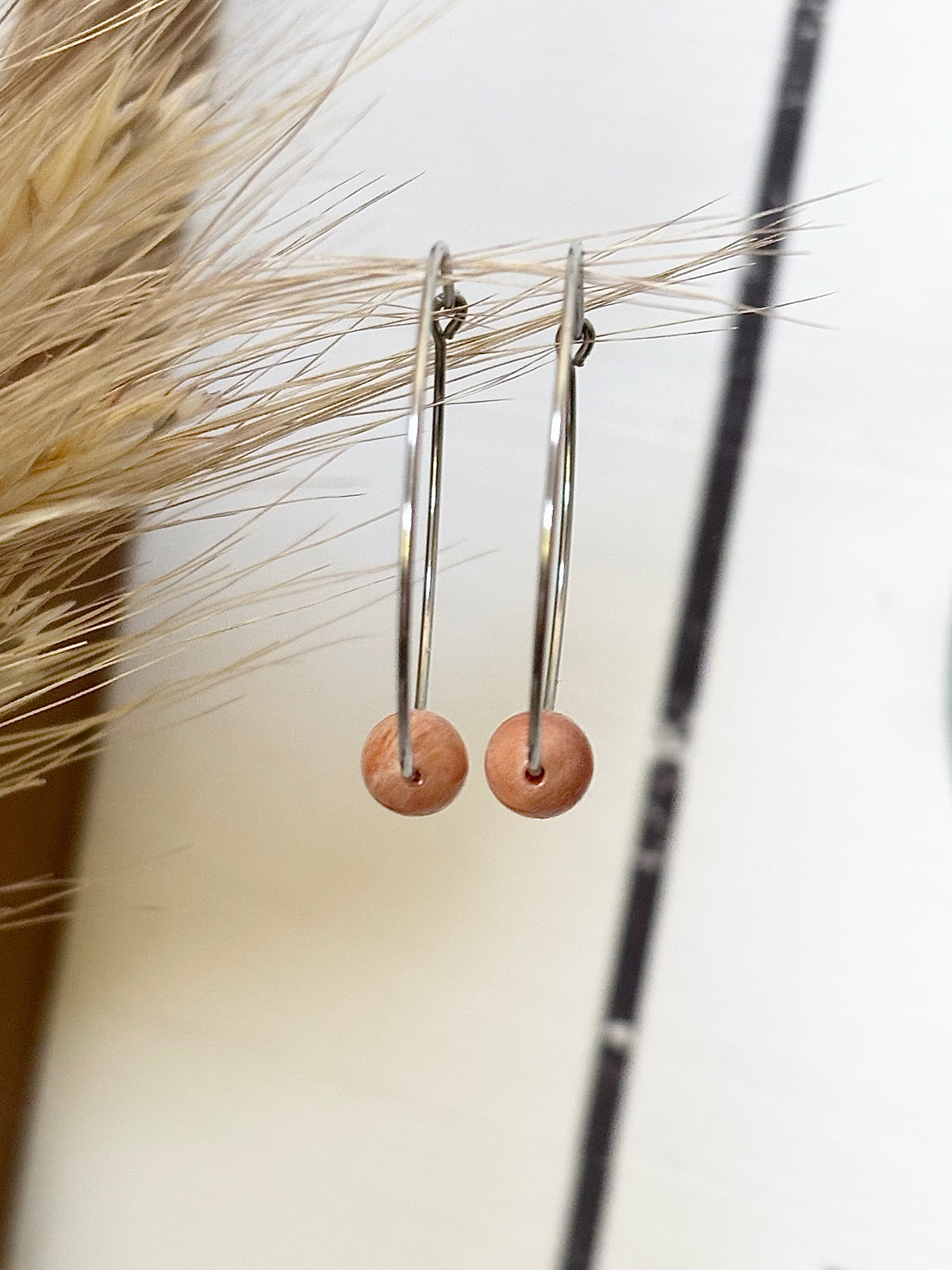 Sunstone Bead Earrings