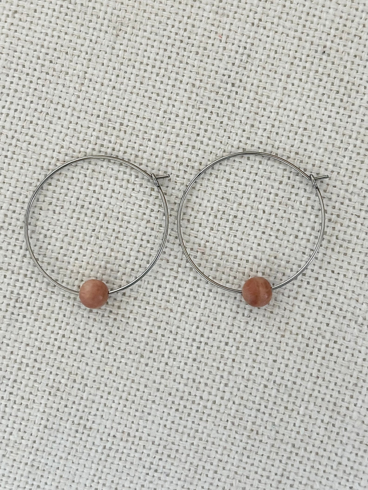 Sunstone Bead Earrings